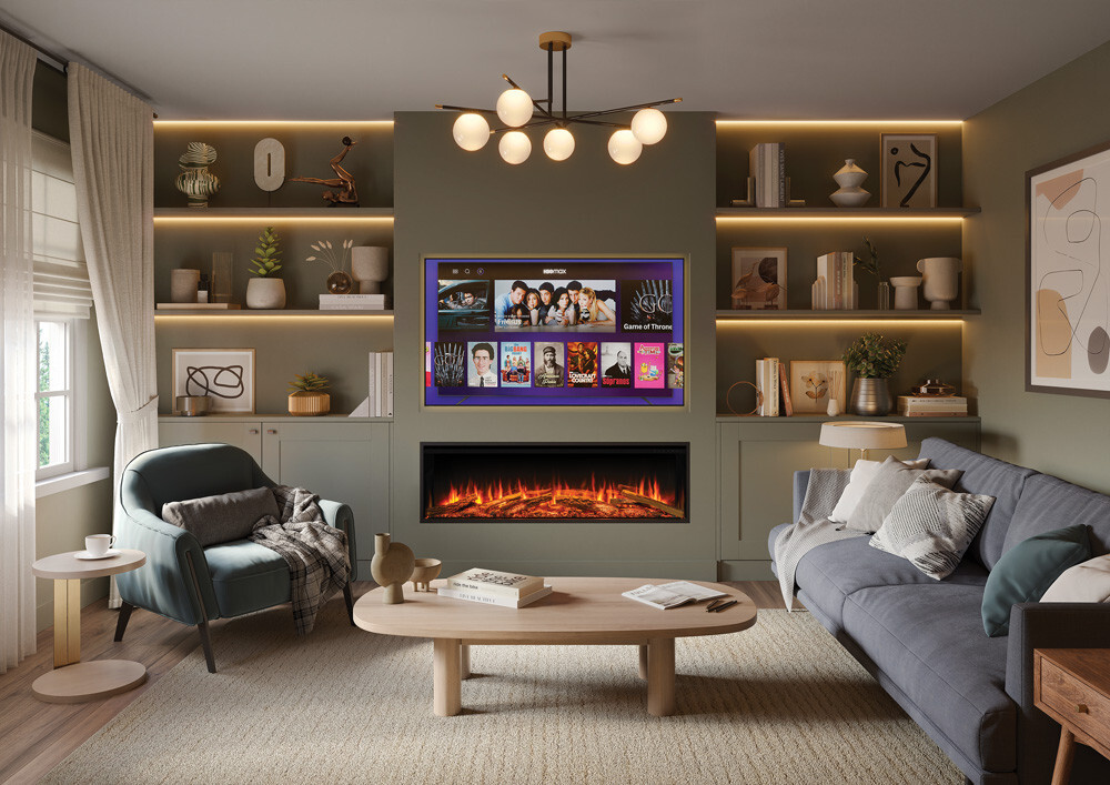 Onyx Avita 160RW media wall electric fire