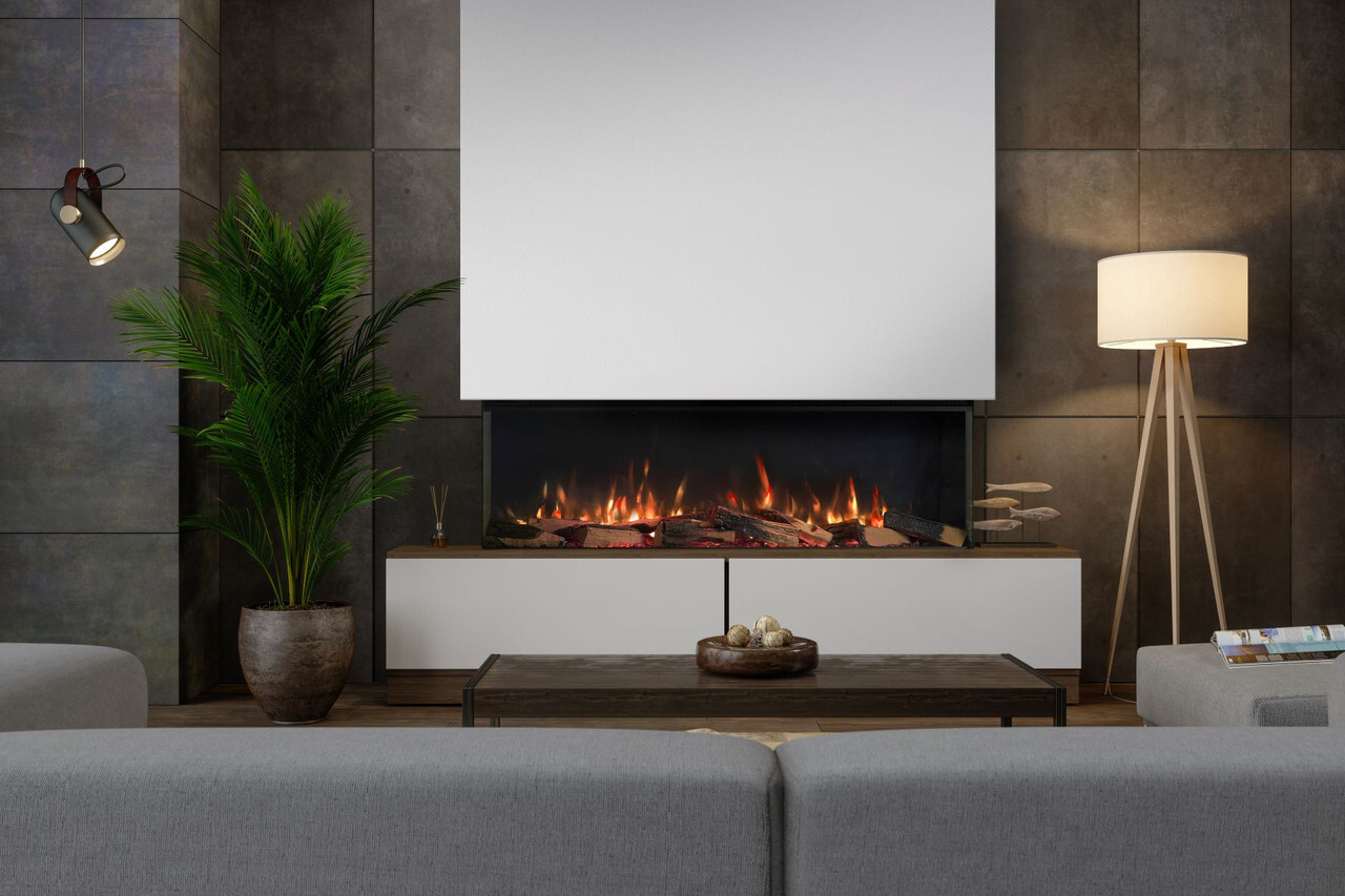 Vision Solus VS130 panoramic media wall electric fire